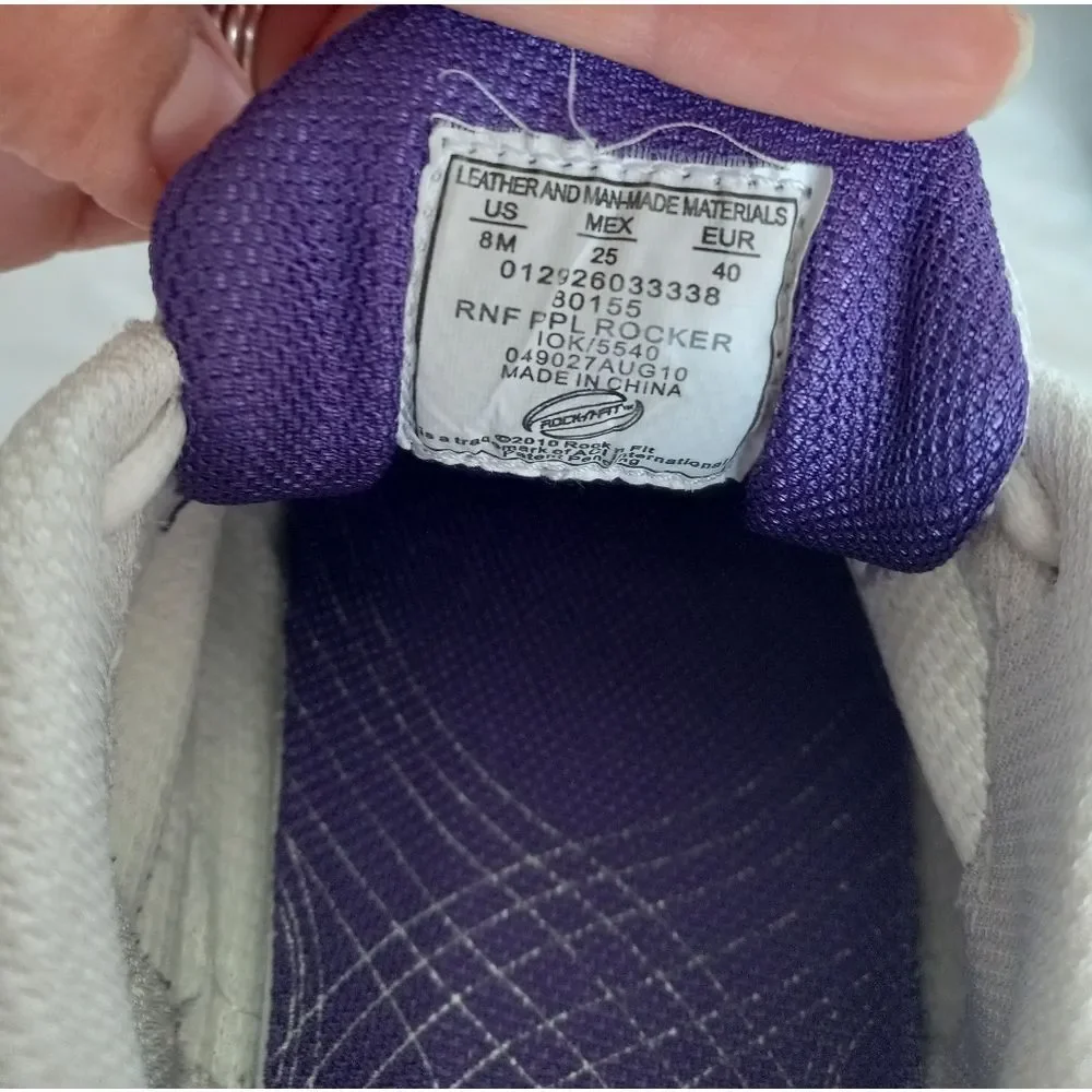 Rock n Fit Women's Purple Rocker Sneakers Size 8